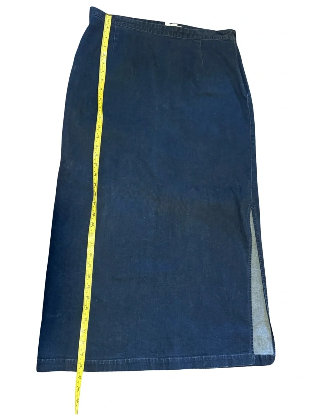 Vtg Y2K Calvin Klein Denim Pencil Skirt with Side Vent 14